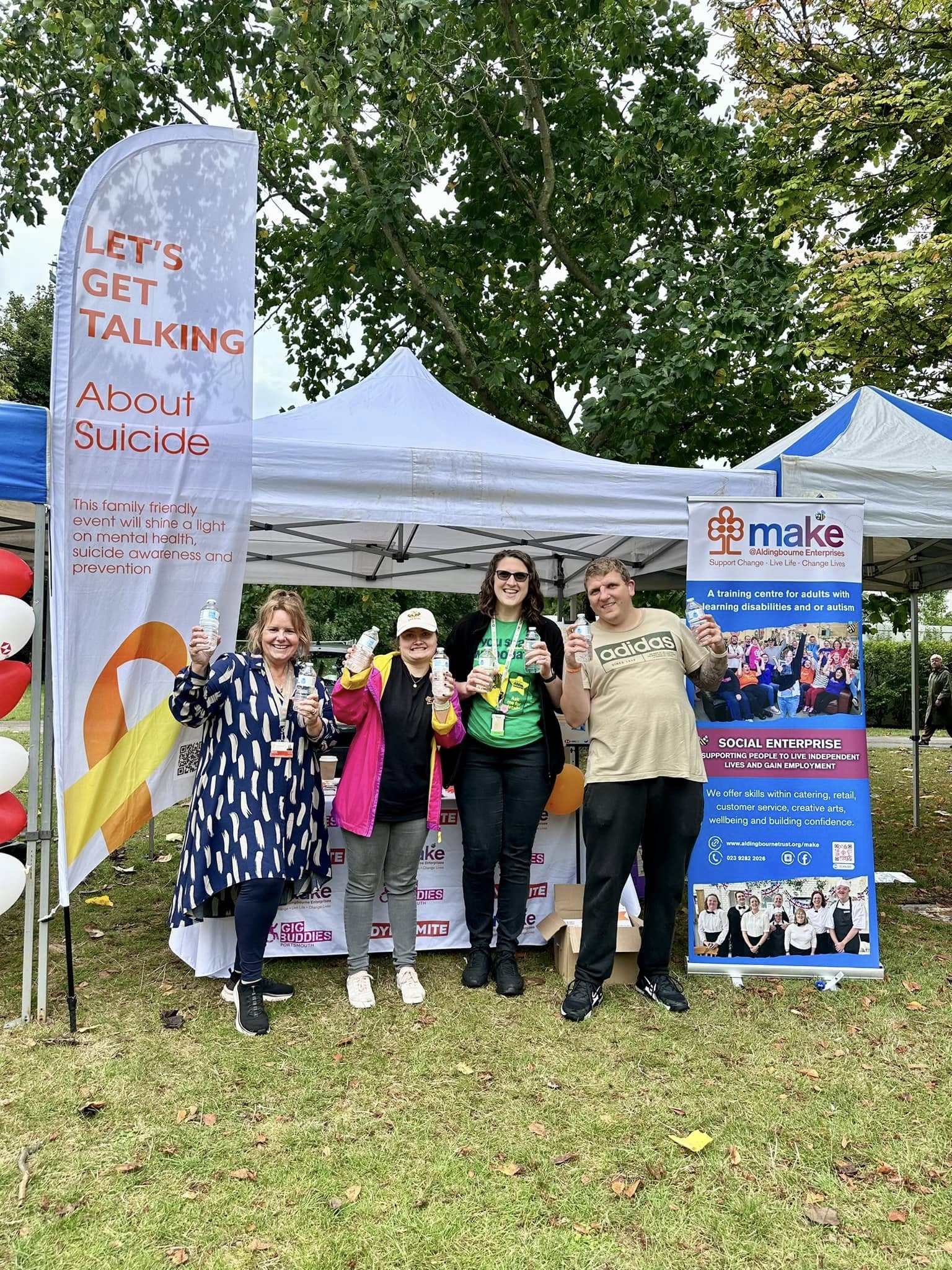 Make Aldingbourne Stand at a previous SALT Festival helping out with stallholders info
